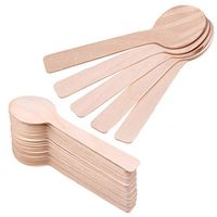 Small Wooden Spoons Set 200Pcs Mini Kitchen Ice Cream Dessert Spoons Disposable Wood Cutlery Tableware for Crafts,Organic Sugar Scrubs,Tasting and Sampling- Biodegradable Compostable