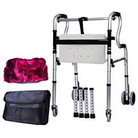 DMZY Standard Walkers Plastic seat Walking Frames with Wheels or Without Wheels are Free to Choose
