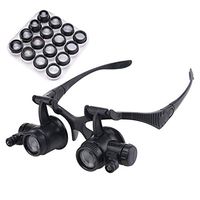 Head-Mounted Glasses Magnifier HD High Maintenance Watch Engraving Embroidery Reading 20 X 25X Portable