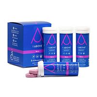 1Above Anti Jet Lag Flight Effervescent Drink Tablets. Super Antioxidant - Pycnogenol + Vitamins + Electrolytes for Travel, Work and Party. 40 Count (4 Tubes) Berry