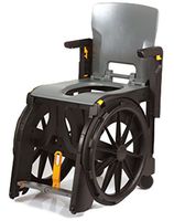 Travel Pal - 4 in 1 Portable Travel Commode Shower Wheelchair Combo with Bucket, Splash Guard and Seat Lid