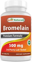 Best Naturals Bromelain Proteolytic Digestive Enzymes Supplements, 500 mg, 120 Tablets - Supports Healthy Digestion, Joint Health, Nutrient Absorption