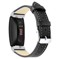 Lyperkin Fitbit Inspire HR & Inspire Bands, Luxury Leather Bracelet Replacement Wristband Accessories Compatible with Fitbit Inspire HR & Inspire Smart Watch W-02