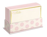 Blush Dots Flat Flat Notes