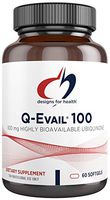 Designs for Health Q-Evail 100 - CoQ10 Ubiquinone 100mg Softgels, Natural Coenzyme Q10 with MCT + Mixed Tocopherols (60 Softgels)