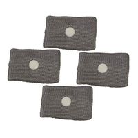 Maserfaliw Anti Nausea Wrist Bands 4Pcs/Set Anti Nausea Knitted Bracelet Car Auto Sea Sick Sickness Wrist Bands Silver Gray