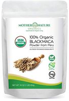 Madre Nature - Certified 100% USDA Organic Gelatinized Black Maca Powder - Fresh Harvest from Peru - Non-GMO - Vegan - Gluten Free - 1 LB, 50 Servings (16oz)