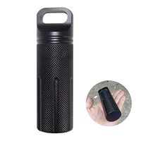 Vkermury Large Pill Case Portable EDC Waterproof Tank Aluminum Medicine Pill Box Capsule Seal Container Bottle Emergency Tool