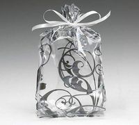25ct. Black Jewel Swirls 4x2x9" Medium Cello Cellophane Party Treat Food Snack Bags ngKE -1493