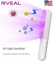 Rveal | UV Light Sanitizer, Ultraviolet Disinfection Lamp, Portable 7W UV-C Light Sterilizer Rechargeable Wand with USB Cable, Storage Pouch, Strap (2000 mAh Li-on Battery, E3)