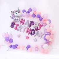 Unicorn Party Balloons Birthday Decorations Kids Adult 10 inch Pink Purple Baby Shower Party Supplies