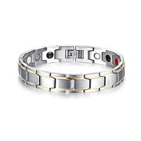 HELLOYOUNG New Hot Men Magnetic Bracelet Classic Titanium Steel Anti-snoring Health Care Anti Snore Wrist Watch Sleep Snoring Other (Wellness & Relaxation) (05)