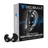 Decibullz - Custom Molded High Fidelity Earplugs - Hearing Protection for Musicians, Concertgoers, and Sensory Disabled - Black