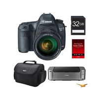 Canon EOS 5D Mark III HD 22.3 MP Full Frame CMOS Digital SLR Camera Bundle Includes: Camera Body, Lens Kit, 32GB Memory Card, Gadget Bag, Printer, Photo Paper