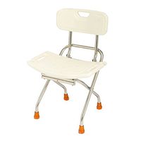 XingKunBMshop Foldable Shower Stools Stainless Steel Bath Seat Chair Folding Anti-Slip Mats Shower Chair for Elderly/Disabled/Pregnant Women with Backrest Bath Bench Shower Bench,Elderly