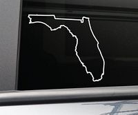 Nashville Decals Florida Vinyl Decal Laptop Car Truck Bumper Window Sticker, 5.5" x 5", White