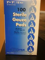 GAUZE PADS ST 2X2 12PLY ***DYN 100