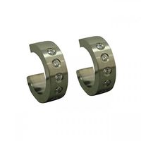 Crystal Hoop Earring with Magnetic Earring Backs