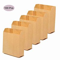 100 Pcs Kraft Brown Paper Sandwich Bags Unbleached Compostable Natural Kraft Paper Stock Food Bags by Cutepuppy (Large)
