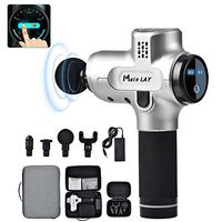 Mein LAY LCD Touch Screen Muscle Massage Gun, Portable Profession Massage Gun, Handheld Massager with 4 Replaceable Heads and 6 Adjustable Speed Large Capacity Power Noise Reduction