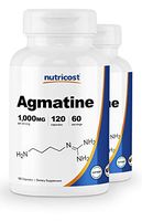 Nutricost Agmatine Sulfate 1000mg, 120 Capsules (2 Bottles) - Gluten Free, Non GMO, 500mg Per Capsule