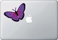 Purple Butterfly - Vinyl Macbook Laptop Decal - Copyright 2015 - Yadda-Yadda Design Co. (5.25"w x 3.75"h) (PURPLE)