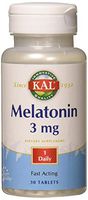 KAL 3 Mg Melatonin Tablets, 30 Count