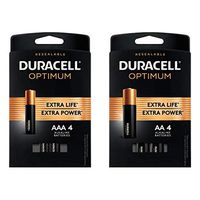 Duracell Optimum 1.5V Alkaline AAA Batteries with AA Alkaline Batteries | Long Lasting 1.5V Double A Battery|4 Count