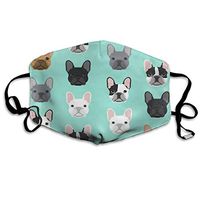 Cute Fashion Reusable Earloop Half Face Dust Proof Facial Protection Washable Outdoor Sports Cloth Mouth Cover Black Facial Protection For Pollen Flying Sneezing Dust French Bulldog Puppy Dog