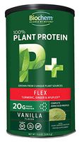 Biochem 100% Plant Protein - Flex - Vanilla Flavor - 11.6 Oz - 20g Vegan Protein - Keto-Friendly - Amino Acid - Turmeric, Ginger & Ayuflex - Joint & Bone Health - Highly Nutritious - Meal Substitute