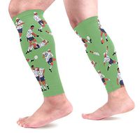 KEAKIA Playing Football Calf Compression Sleeves Shin Splint Support Leg Protectors Calf Pain Relief for Running, Cycling, Travel, Sports for Men Women (1 Pair)