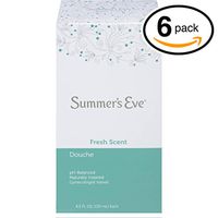 (Pack of 6 Bottles) Summer's Eve Fresh Scent Douche Vinegar & Water, Feminine Wash, 4.5oz Bottles. PH Balanced, Naturally Inspired, Gynecologist Tested (Pack of 6 Bottles, 4.5oz Each Bottle)