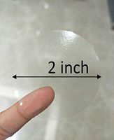 SMARSTICKER Clear Retail Package/Envelope Seals, 2" Round Circle Clear Wafer Seals Stickers Labels 500/Pack