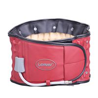 AISHI Decompression Back Belt - Back Brace Back Pain Relief and Lower Lumbar Support - Red, Size L (32"- 47")
