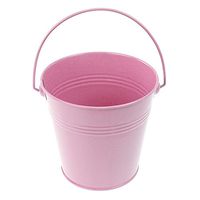 Homeford Firefly Imports Metal Pail Buckets Party Favor, 5-Inch, Light Pink, 5"