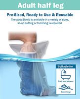 AQUASHIELD AQRHL Half Leg Cast Cover, Polyurethane, Regular, Clear