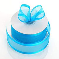 Tableclothsfactory 1 1/2" Satin Edge Organza-Turquoise