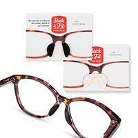 SMARTTOP 10 Pairs Black Anti-Slip Nose Pads,Soft Silicone Eyeglasses self Adhesive Thin Nose Pad for Eyeglasses Sunglasses Reading Glasses - 1mm (Clear+Black)