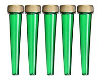 EZtube 5-Pack Joint Blunt Cigarette Tube Doob Vial Holder Waterproof Airtight Smell Proof Odor Sealing Container (Green)