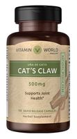 Vitamin World Cat's Claw (uña de gato) 500 mg Supports Joint Health 100 Release Capsules
