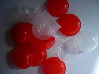2" RED Vending Capsules (50 count)