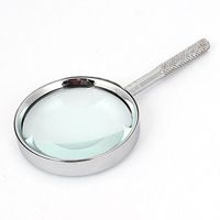 uxcell Metal Shell 4X Magnifying Glass Magnifier 60mm Dia Lens Silver Tone