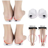 1Pair Gel Heel Pad Shock Absorption Corrective Bow Legs Cushion Alignment Shoes Wedge Support Magnetic Therapy Relieve Heel Pad Comfortable (Color : L)