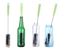 2PCS Long Bottle Brush Cleaner for Washing Narrow Neck Beer, Wine, Kombucha, Decanter, Narrow Neck Brewing Bottles, Water Bottles, S’Well, Glass Jugs and Long Narrow Neck Sport Bottles (2pcs)
