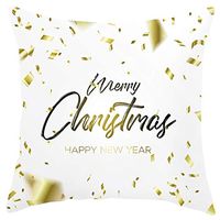 Indexshop Merry Christmas Throw Pillow Case Elk and Snowflakes Throw Pillow Case Modern Cushion Cover Square Pillowcase Decoration, Home Pillowcase 18x18 Decorative Cushion Pillow Cover (C)