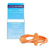 Taddlee Swimming Earplugs Waterproof Silicone Ear Plugs for Showering Bathing Surfing (Orange)