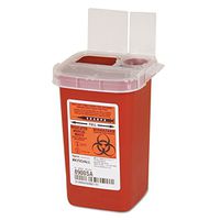 Sharps Container, 1/4 Gal., Red, PK10