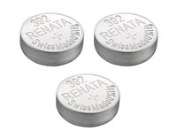 Renata Watch Battery Swiss Made Renata 392 or SR41SW Or AG3 1.5V (3 Batteries, 392 or SR 41 SW)