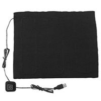 DC 5V USB Electric Cloth Heater, USB 3-Shift Waterproof Carbon Fiber Heat Pad, Washable Cushion Clothing Fever Tablets for Neck, Back, Abdomen, Lumbar Heating