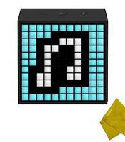 Divoom Timebox Bluetooth Smart Speaker w/Pixel Art Creation and Social Media Notification - Black